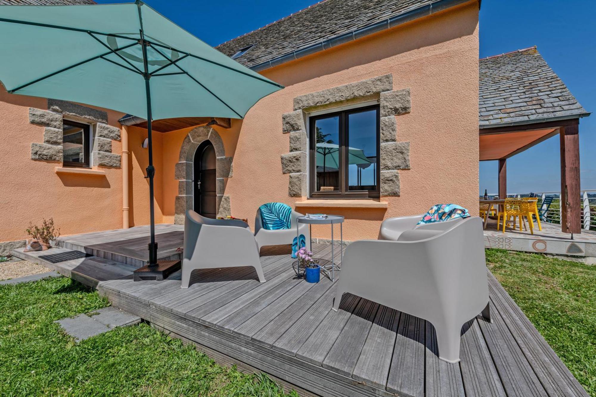 Villa - Vue Mer - 800M De La Plage Locquirec Buitenkant foto